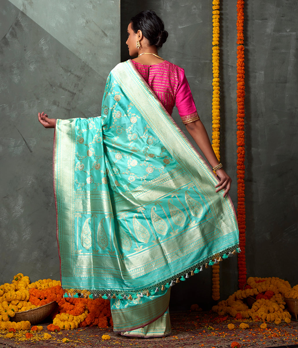 Handloom_Light_Green_Meenakari_Jangla_Saree_WeaverStory_03