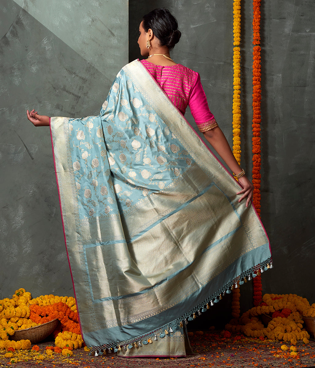 Handwoven_Light_Blue_Sona_Rupa_Kadhwa_Jangla_Saree_WeaverStory_03