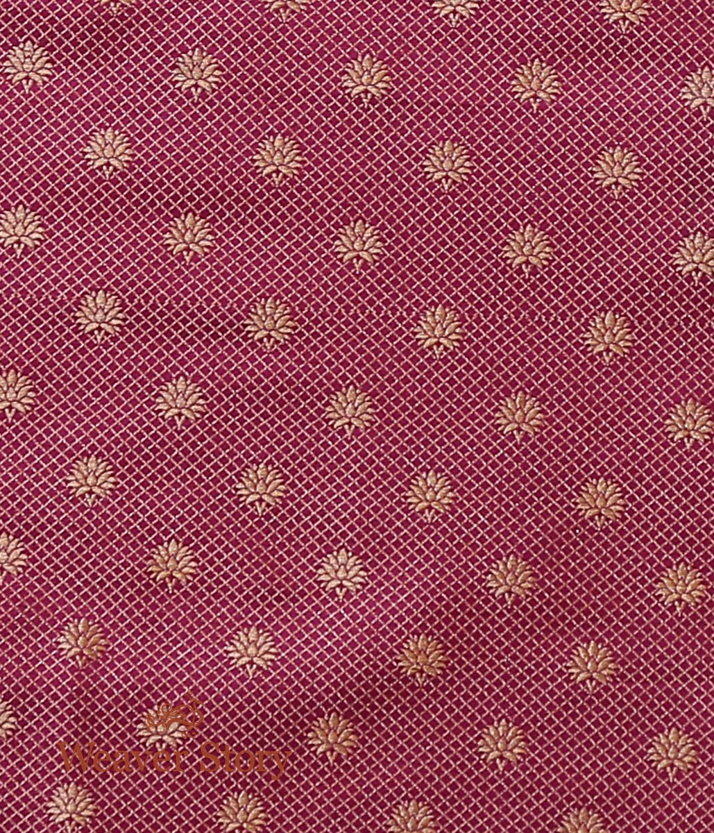 Tanchoi_Handloom_Banarasi_Lehenga_Running_Fabric_with_Border_WeaverStory_03