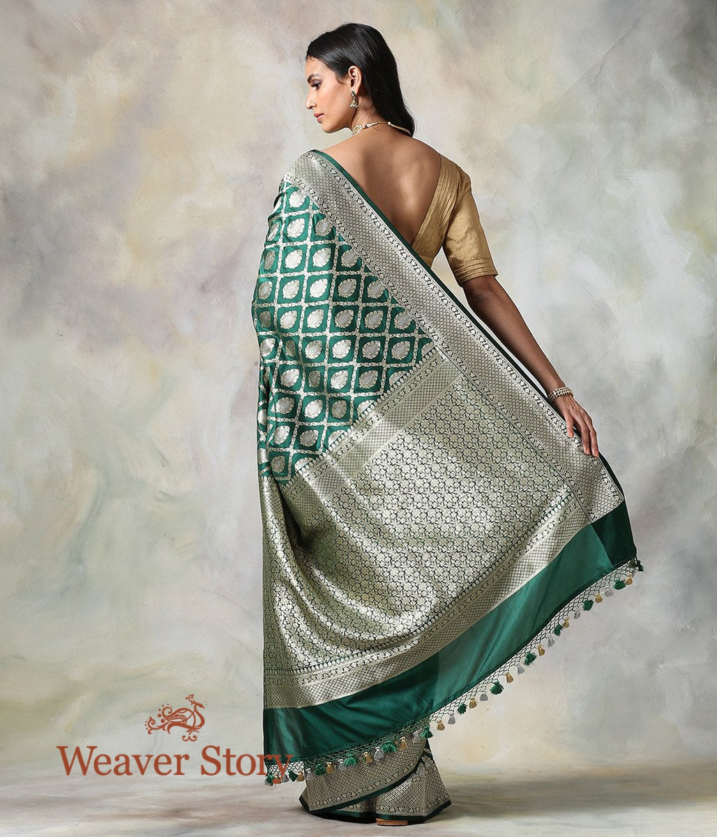Handwoven_Green_Cutwork_Jangla_Saree_with_Brocade_Blouse_WeaverStory_03