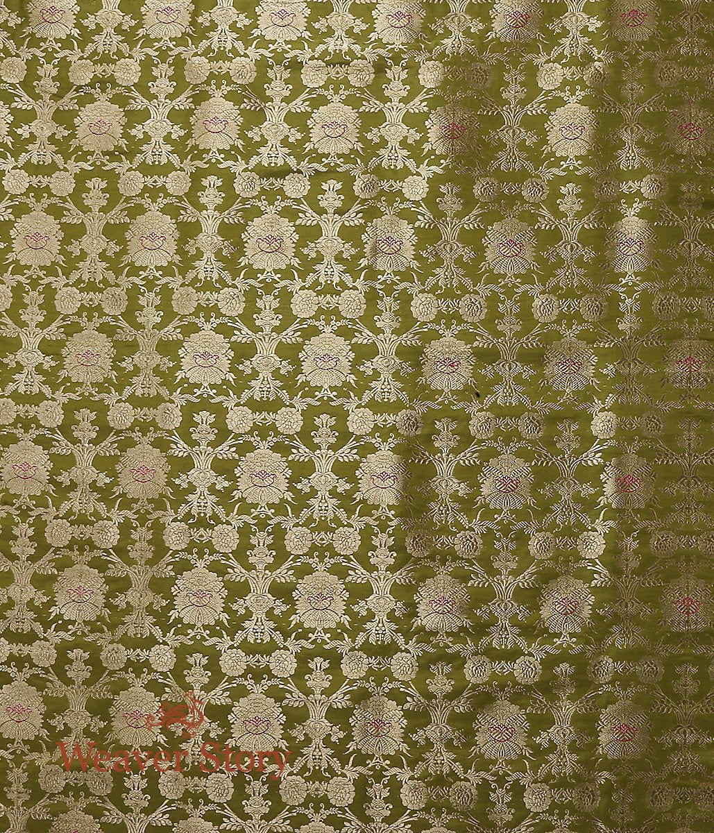 Handloom_Henna_Green_Odhna_Jangla_Fabric_WeaverStory_04