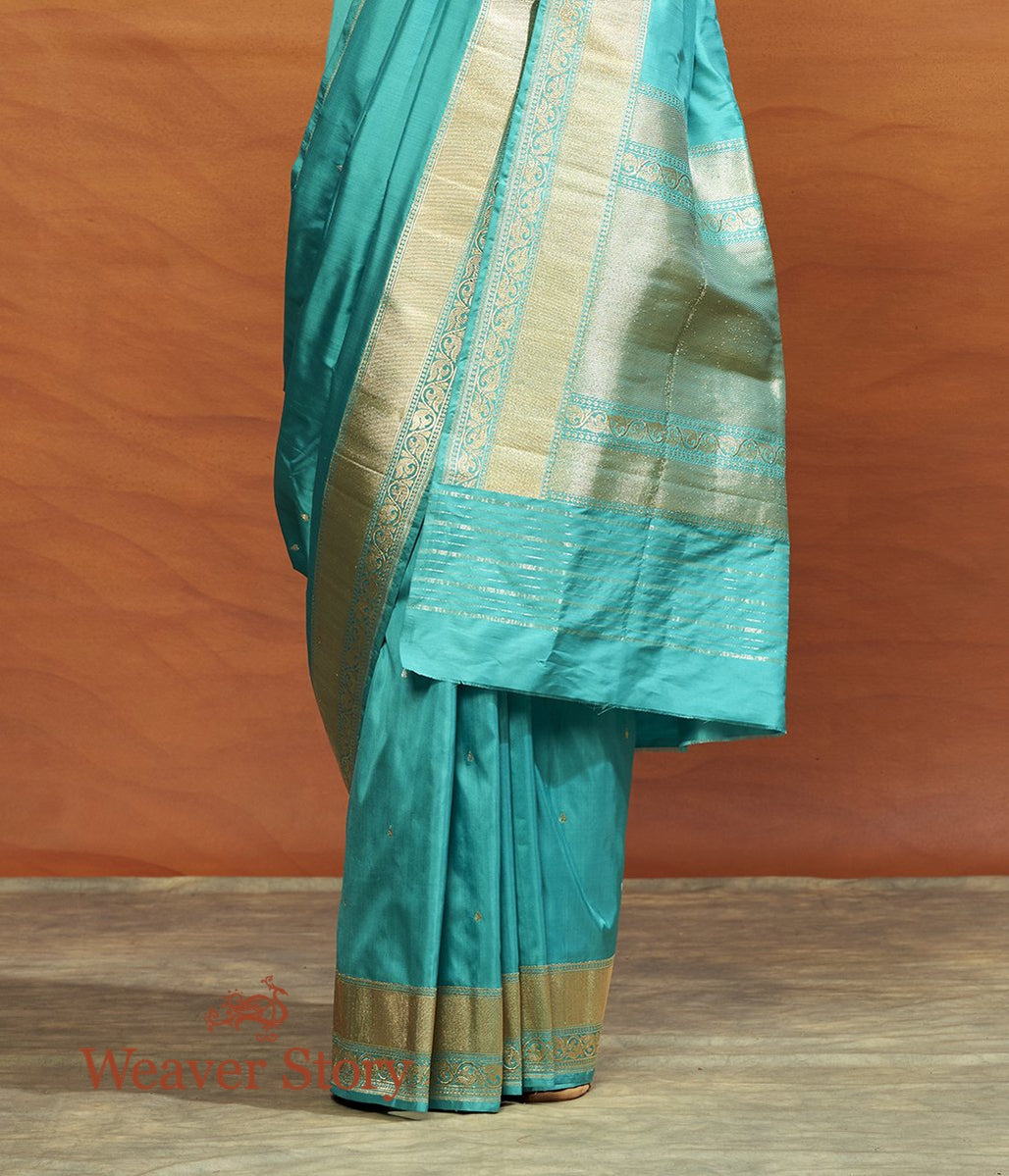 Handloom_Light_Blue_Kadhwa_Booti_Saree_with_Kadhwa_Border_WeaverStory_04