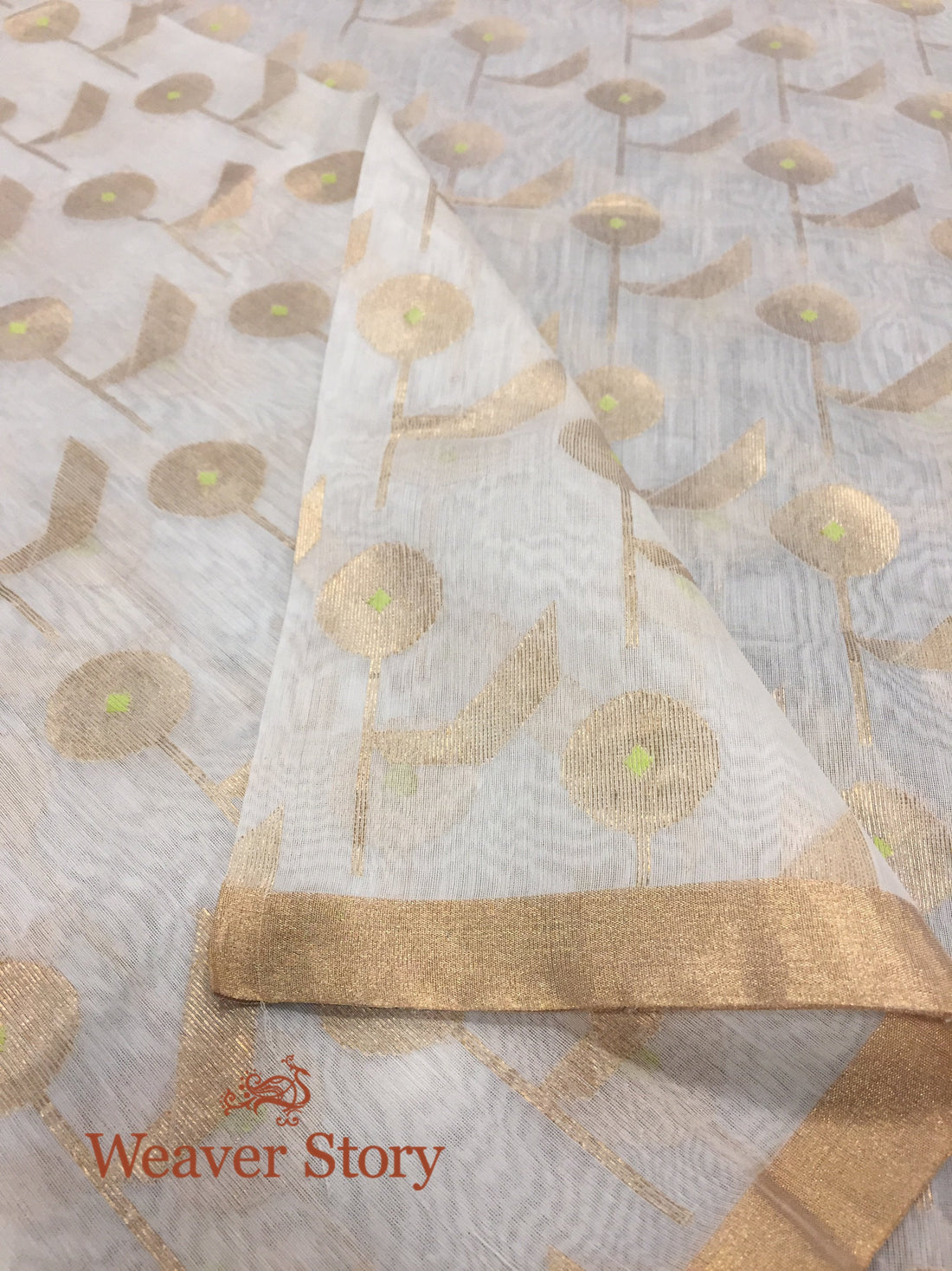 Handloom_Cotton_Silk_Chanderi_Dupatta_in_Offwhite_WeaverStory_02