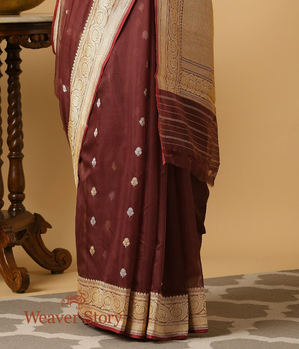 Handloom_Coke_Brown_Kadhwa_Booti_Saree_in_Pure_Cotton_WeaverStory_04