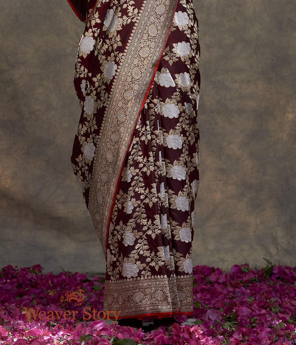 Handwoven_Burgundy_Angoor_Jangla_Saree_WeaverStory_04