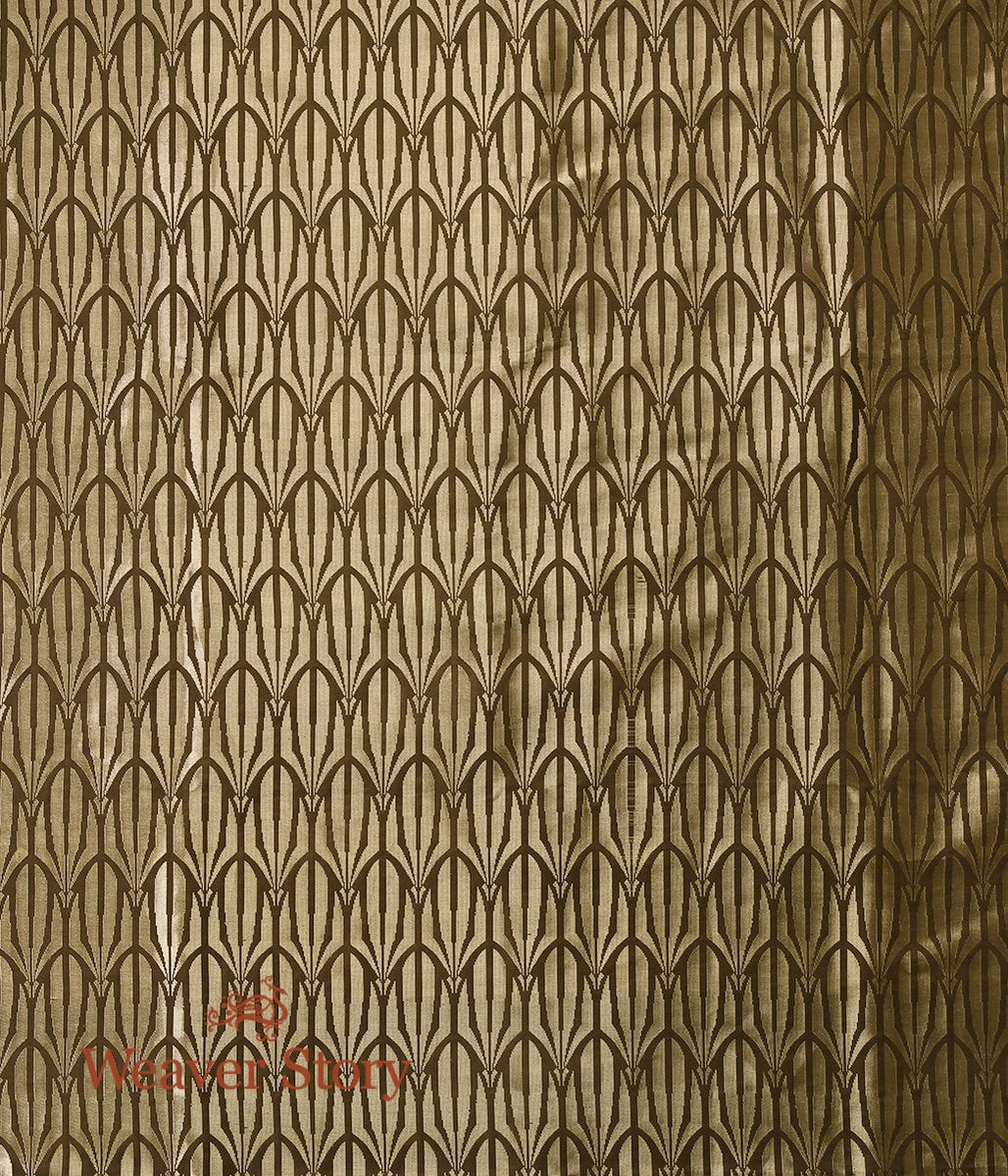 Handloom_Brown_and_Gold_Banarasi_Tissue_Fabric_WeaverStory_04
