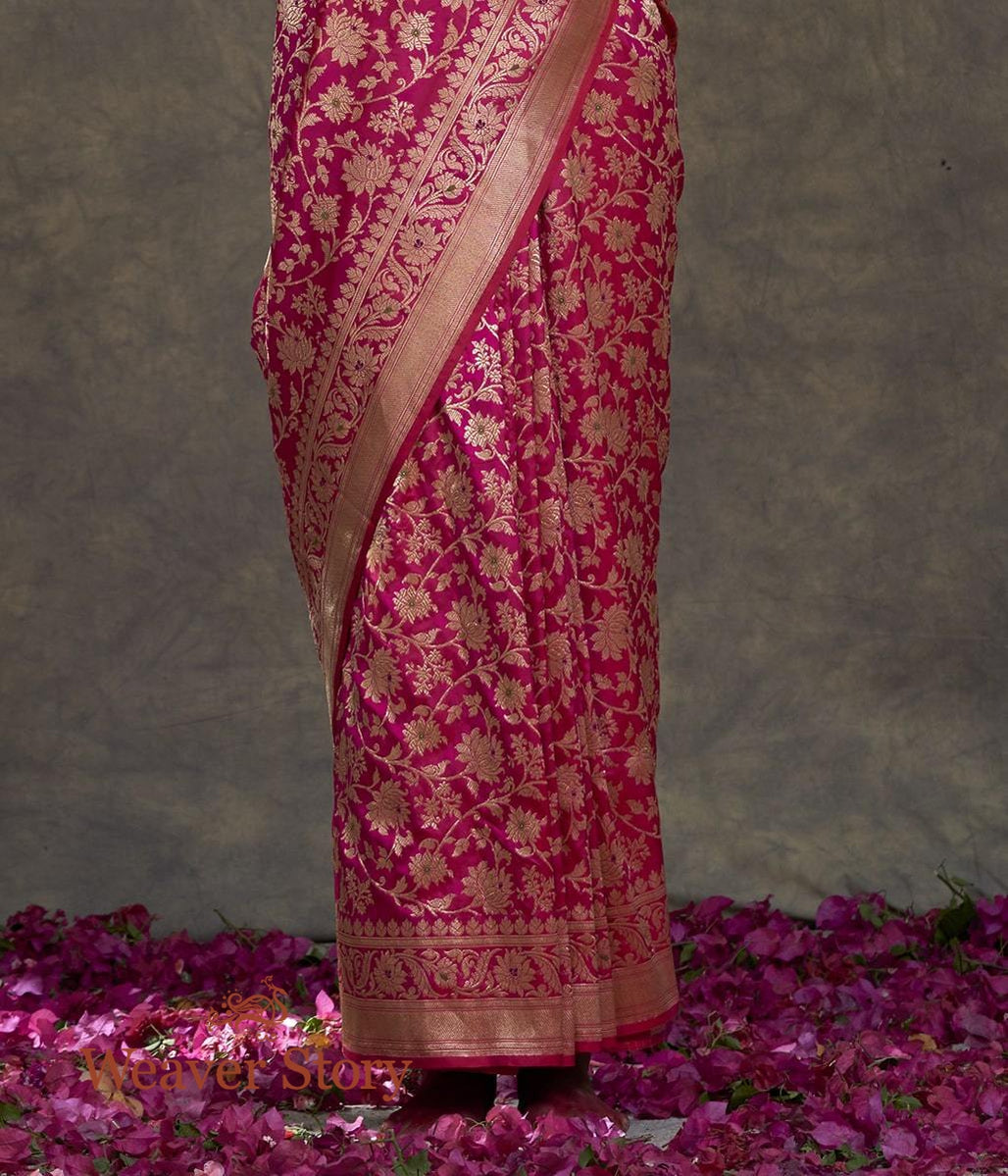Handwoven_Pink_Meenakari_Jangla_Saree_with_Meenakari_-_Ektara_WeaverStory_04