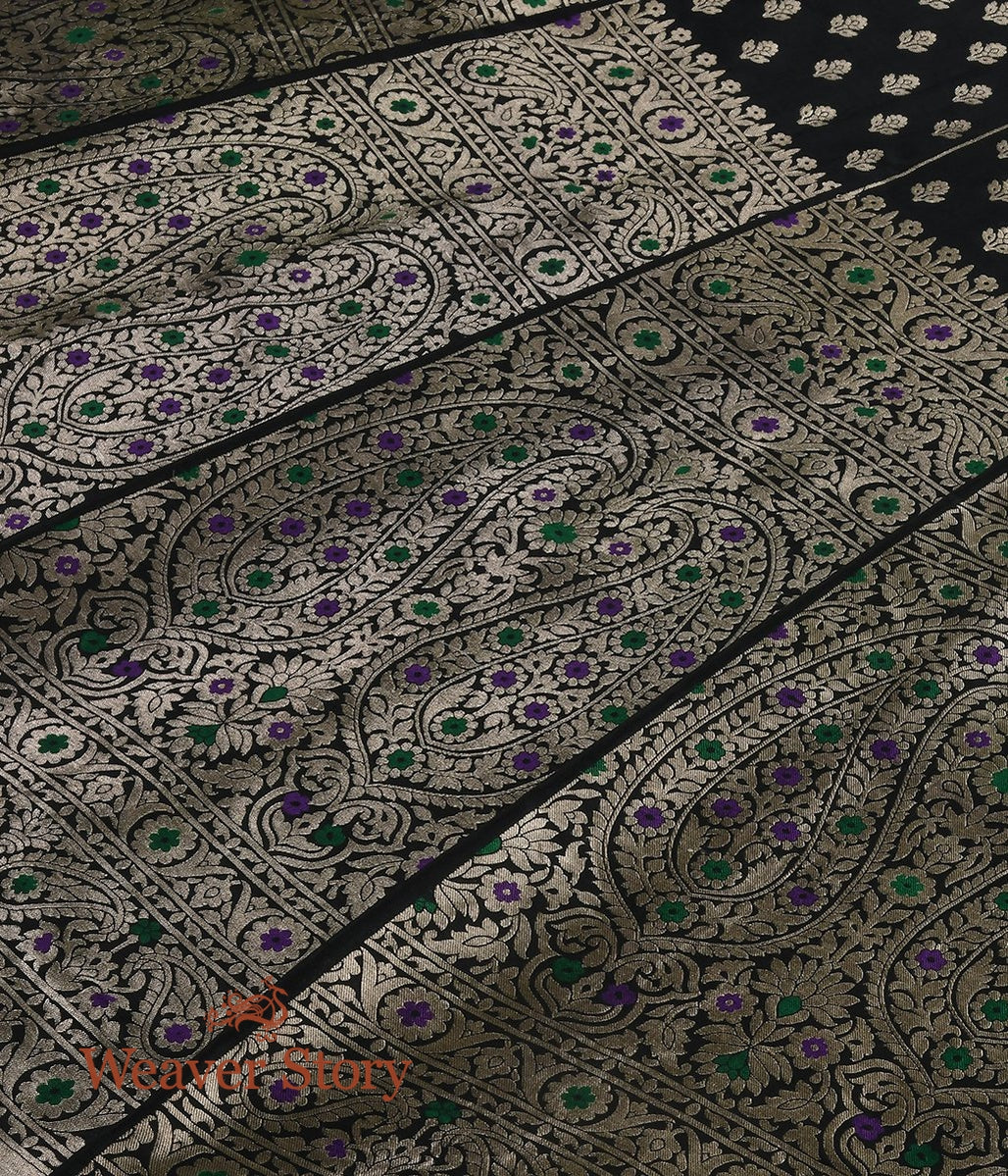 Handwoven_Black_Meenakari_Lehenga_WeaverStory_04