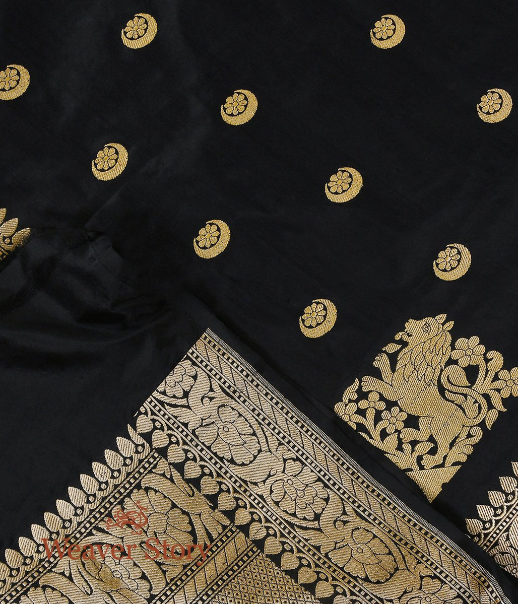 Handloom_Black_Chand_Boota_Dupatta_WeaverStory_04