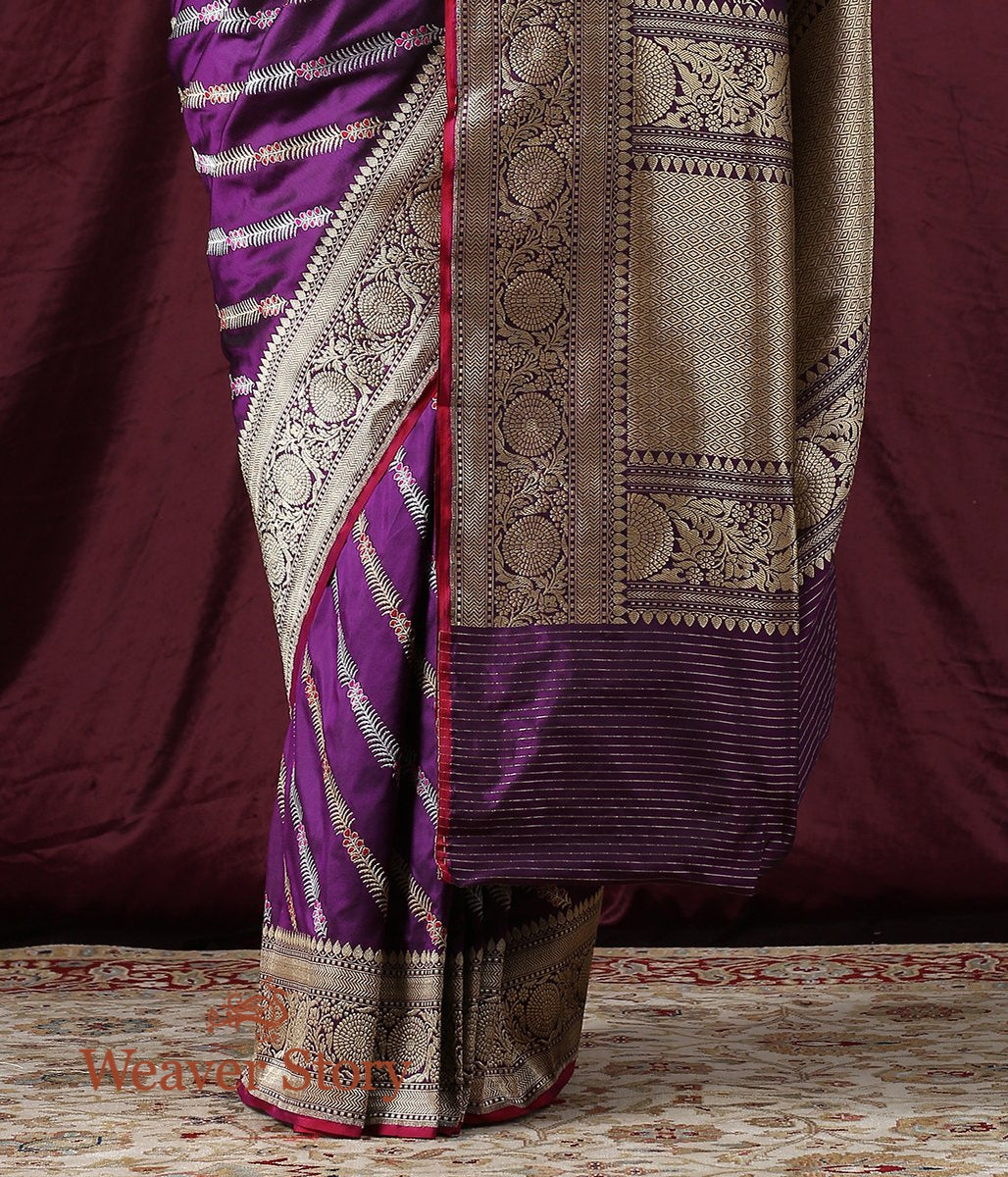 Handloom_Purple_Aada_Meenakari_Jangla_Saree_WeaverStory_04