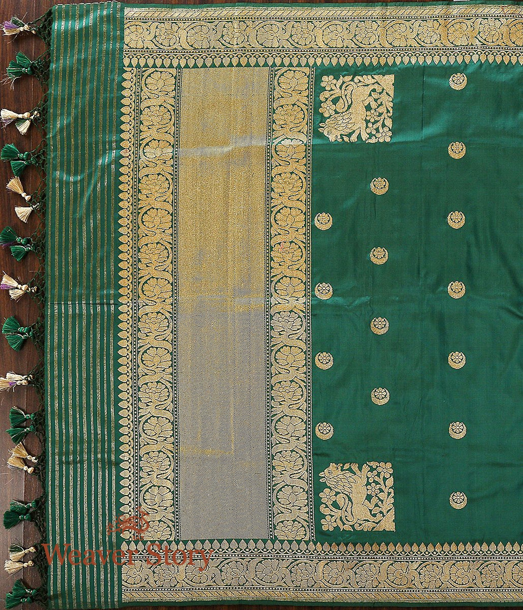 Handloom_Green_Chaand_Boota_Dupatta_WeaverStory_04