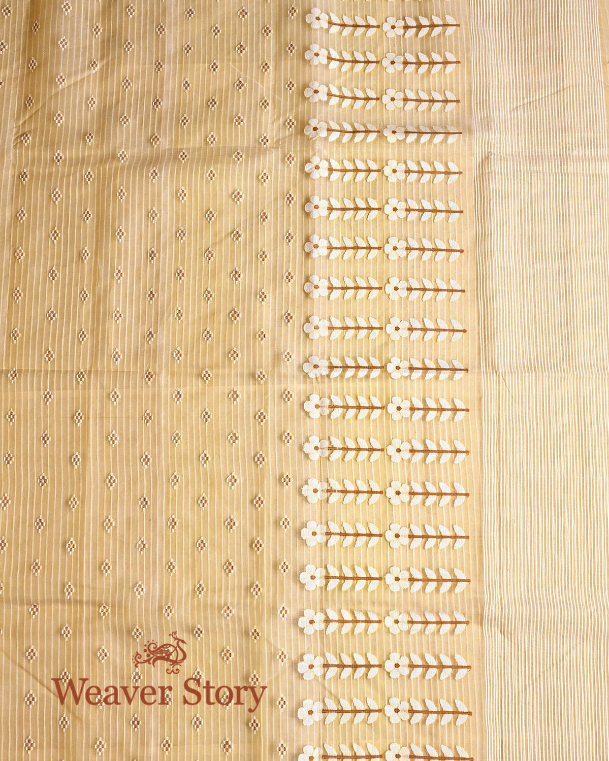 Handwoven_Beige_Brown_Silk_Muslin_Jamdani_Saree_with_White_Booti_WeaverStory_04