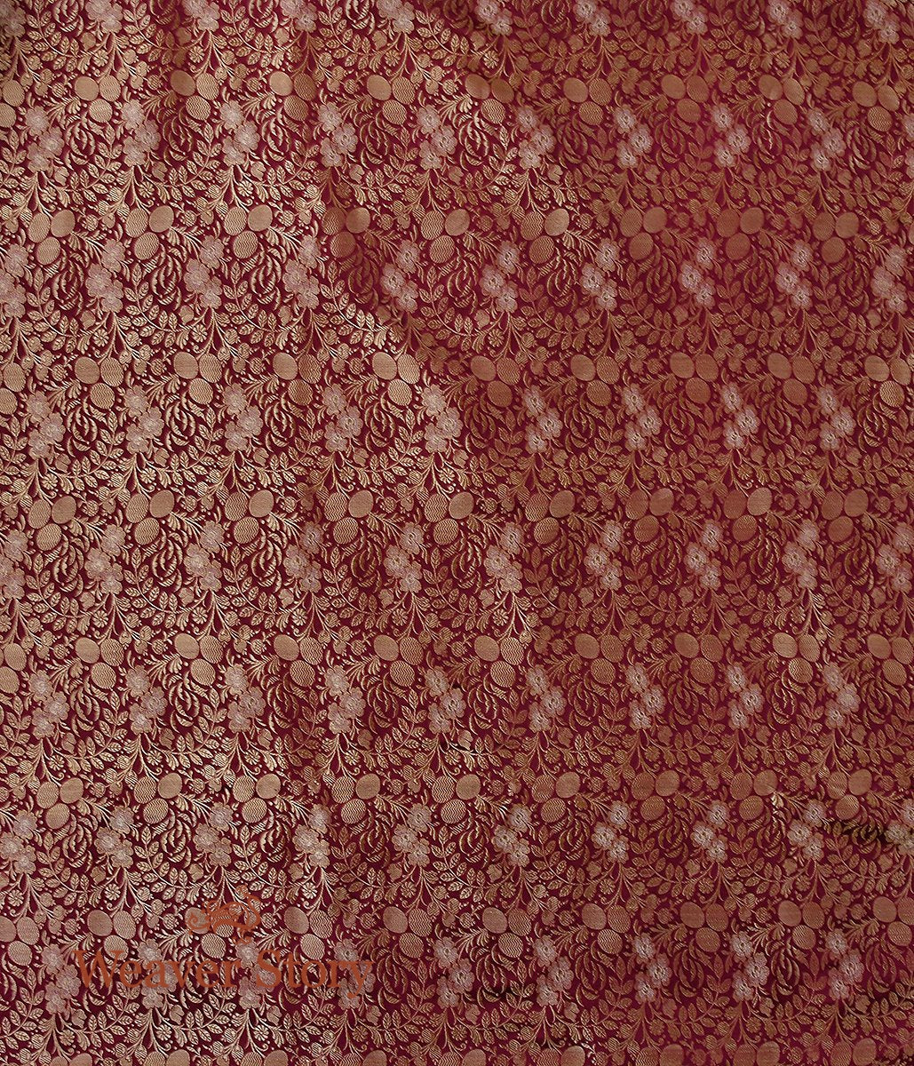 Handloom_Maroon_Satin_Sona_Rupa_Pure_Zari_Fabric_WeaverStory_04