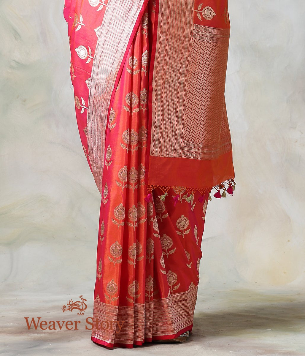Handwoven_Peach_&_Pink_Dual_Tone_Floral_Booti_with_Red_Selvedge_WeaverStory_04