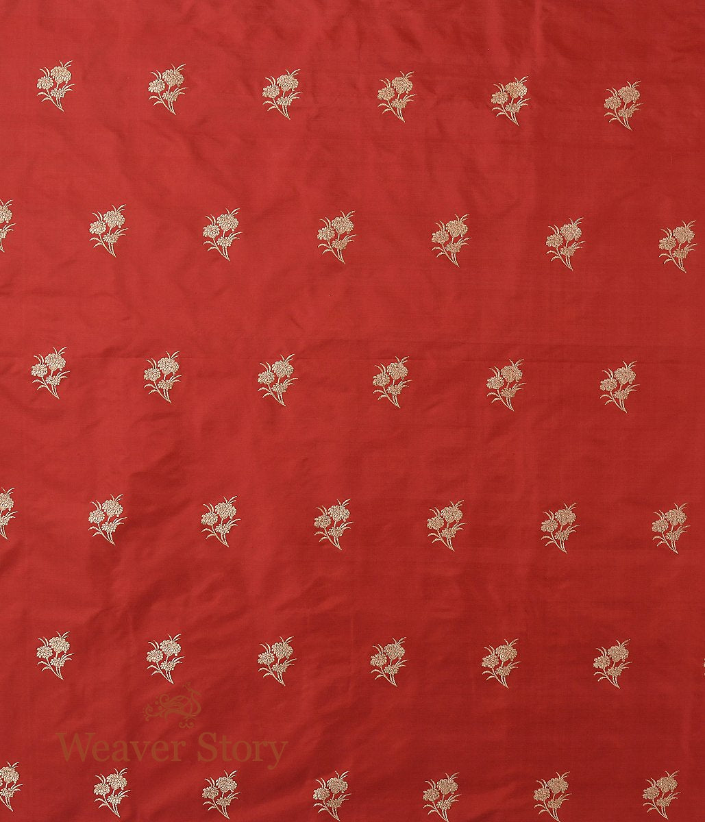 Handloom_Brick_Red_Kadhwa_Boota_Fabric_WeaverStory_04