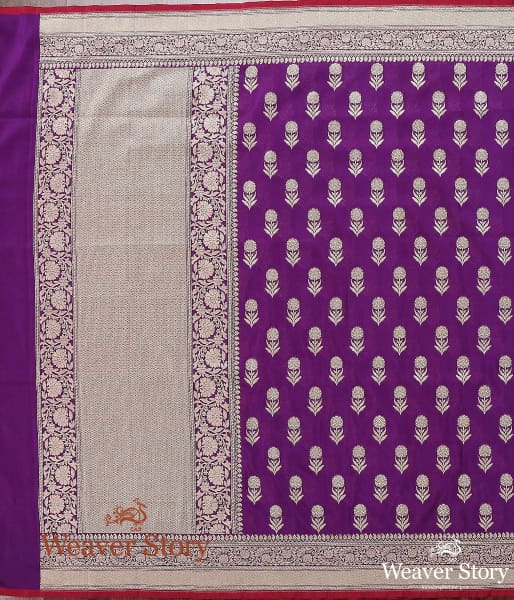 Handwoven_Purple_Katan_Georgette_Dupatta_WeaverStory_04