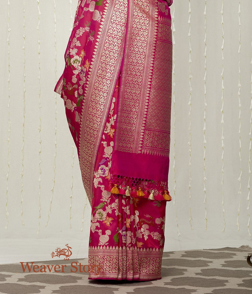 Handloom_Pink_Meenakari_Shikargah_Saree_WeaverStory_04