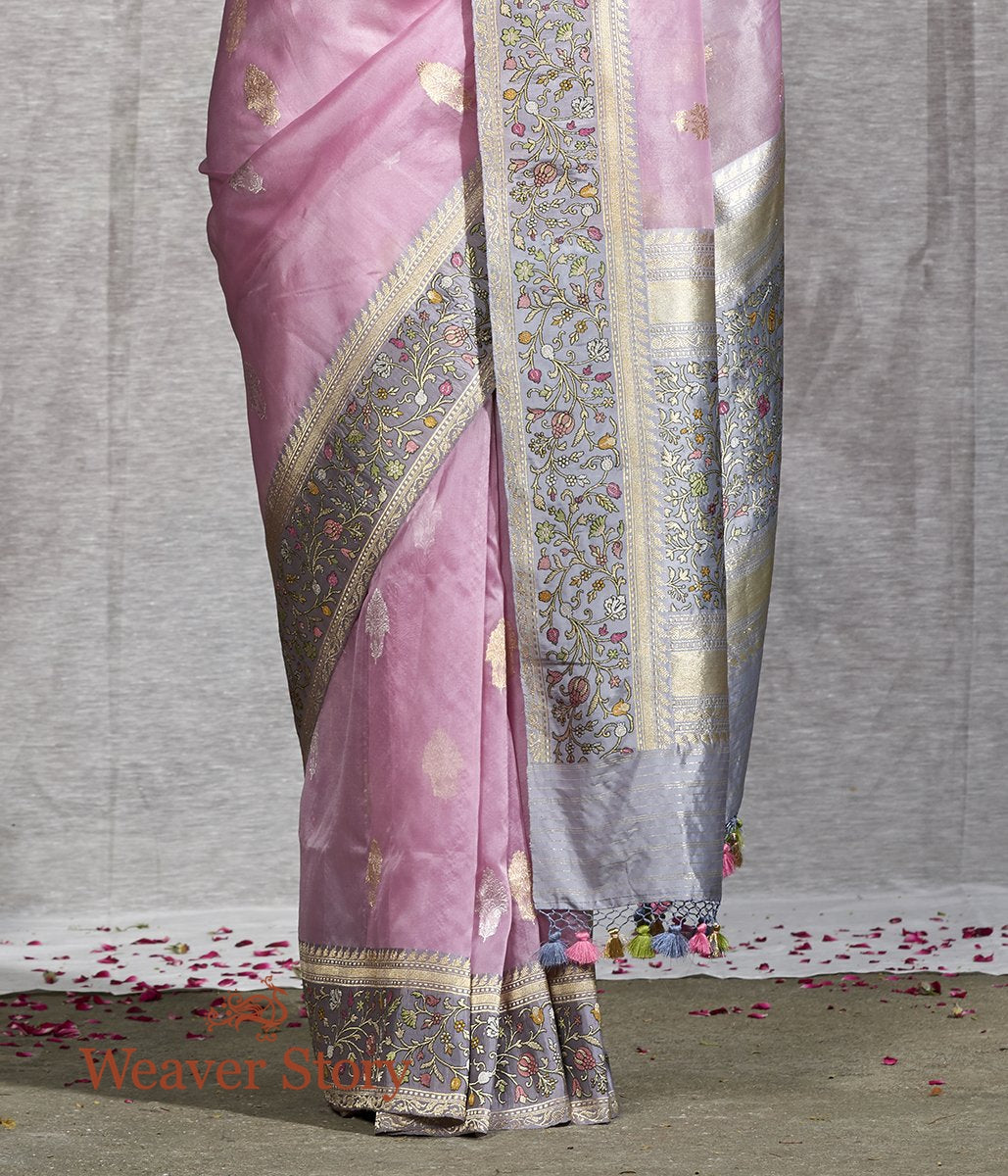 Handloom_Light_Pink_Kadhwa_Kora_Saree_with_Heavy_Meenakari_Border_WeaverStory_04