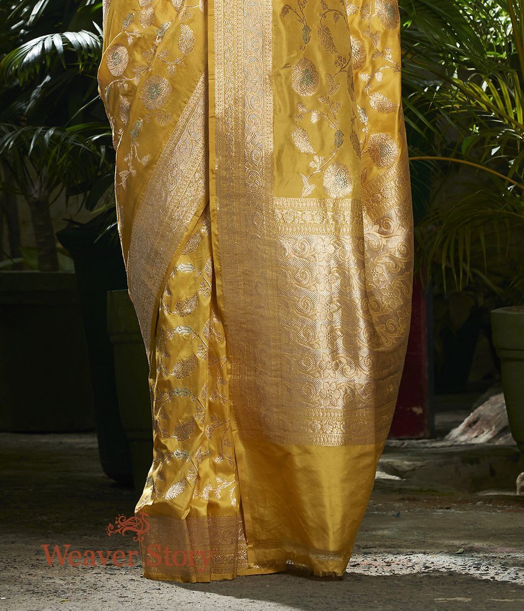 Handwoven_Yellow_Meenakari_Kadhwa_Jangla_Saree_WeaverStory_04