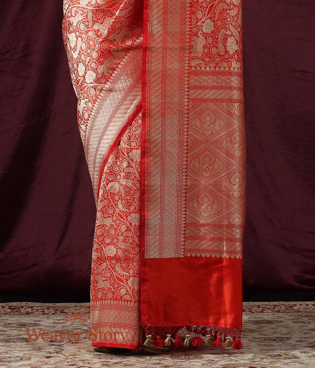 Handwoven_Red_Brocade_Shikargah_Saree_WeaverStory_04