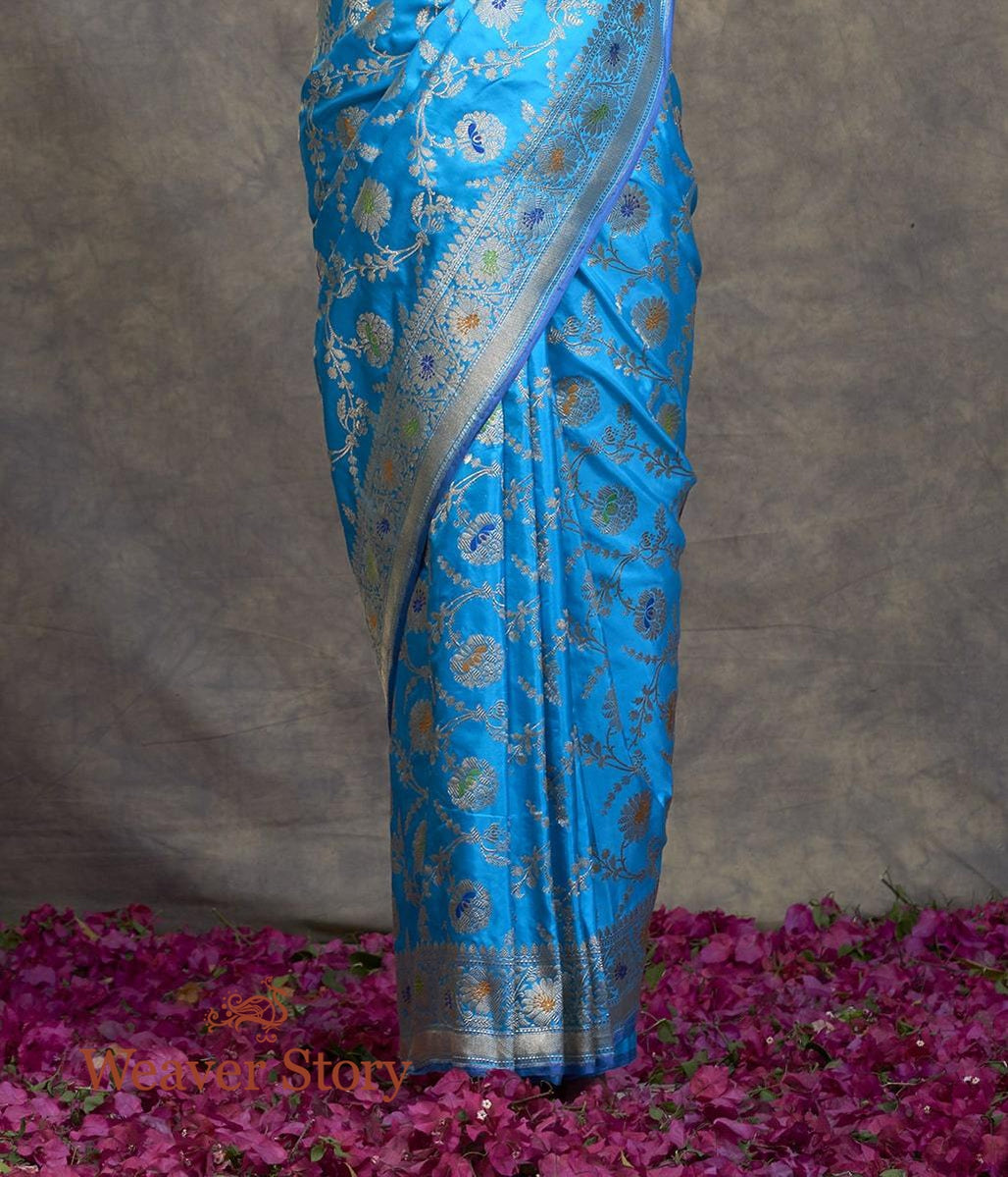 Handwoven_Blue_Meenakari_Jangla_Saree_WeaverStory_04