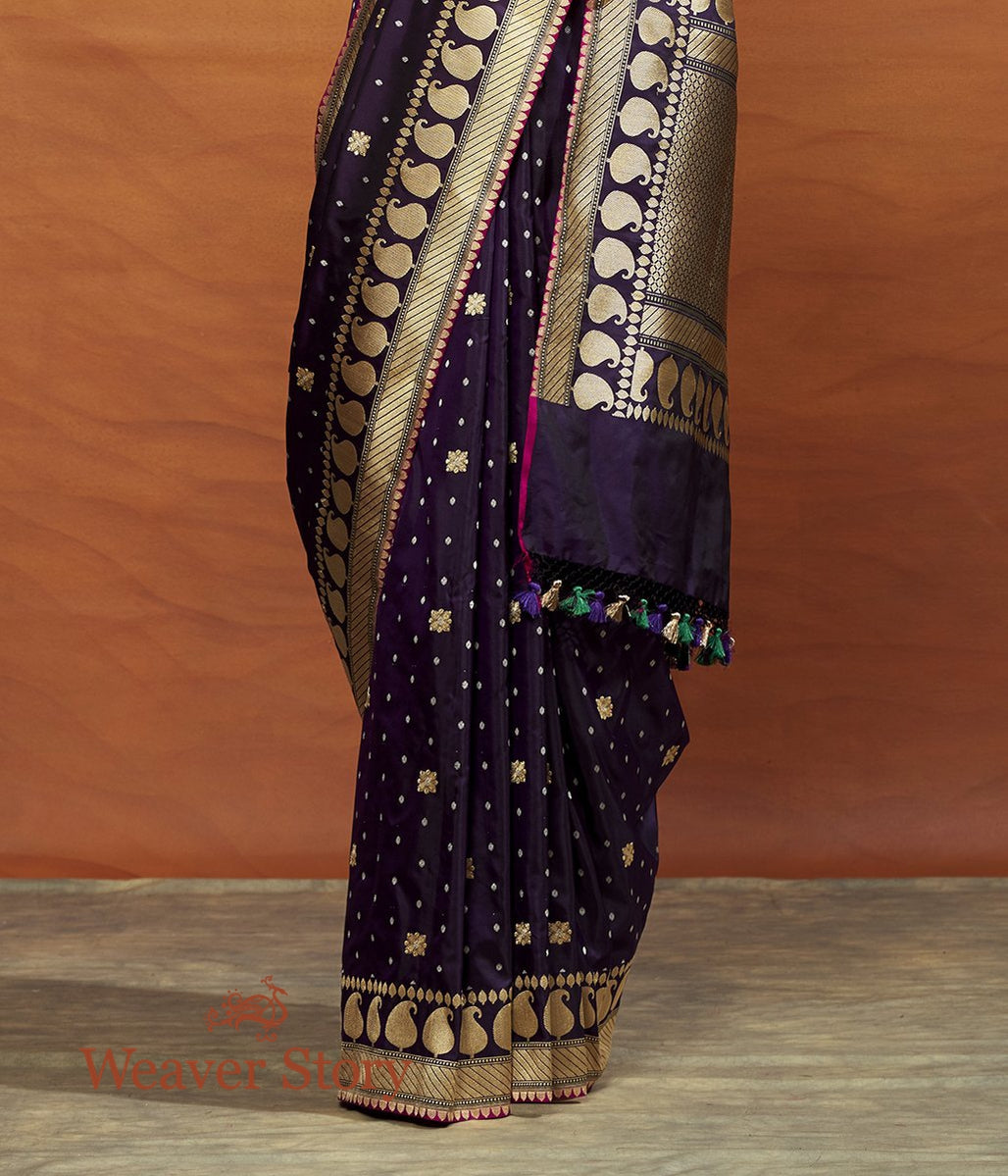 Handwoven_Purple_Booti_Saree_with_Paisley_Border_WeaverStory_04