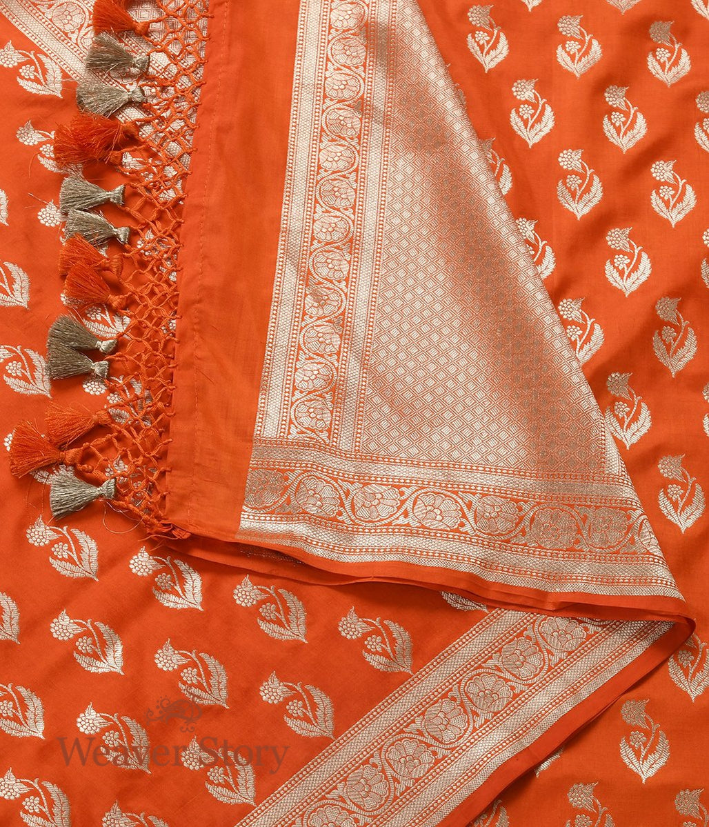 Handloom_Orange_Flower_Booti_Dupatta_WeaverStory_04