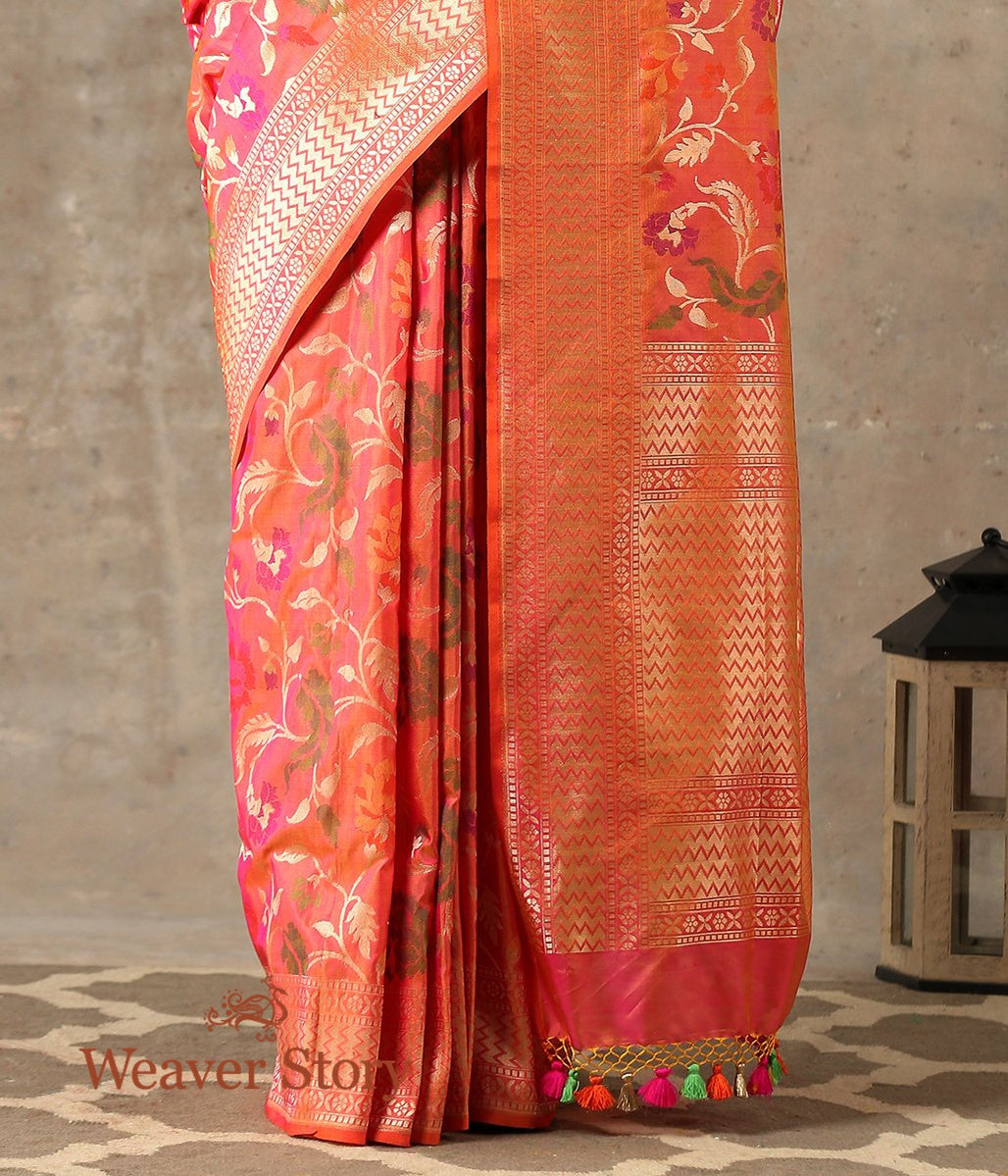 Handwoven_Peach_Meenakari_Jangla_Saree_with_Cutwork_Weave_WeaverStory_04