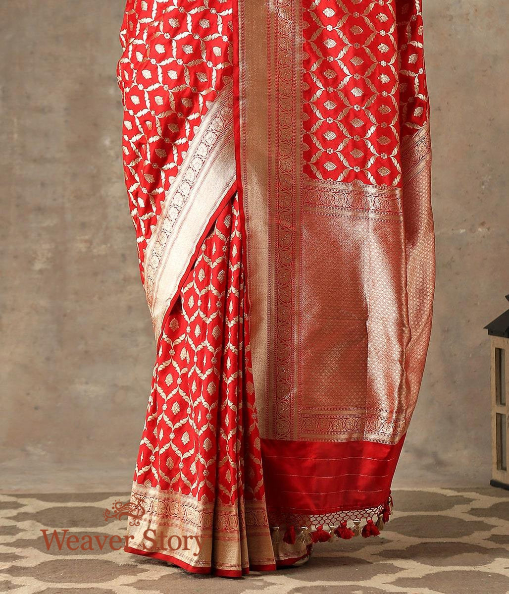 Handwoven_Red_Sona_Rupa_Meenakari_Jaal_Saree_WeaverStory_04
