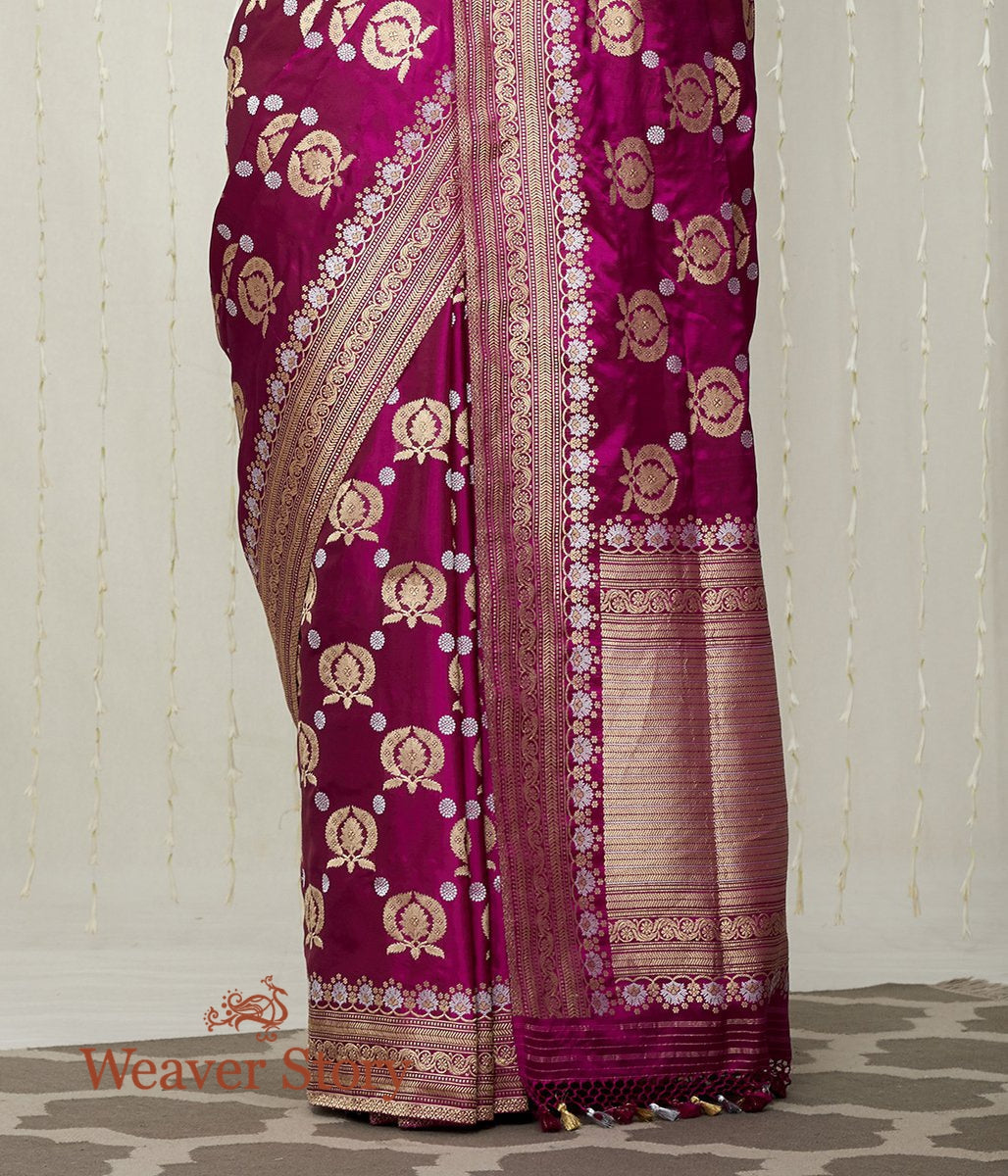 Handloom_Plum_ColoRed_Ektara_Kadhwa_Jangla_Saree_WeaverStory_04
