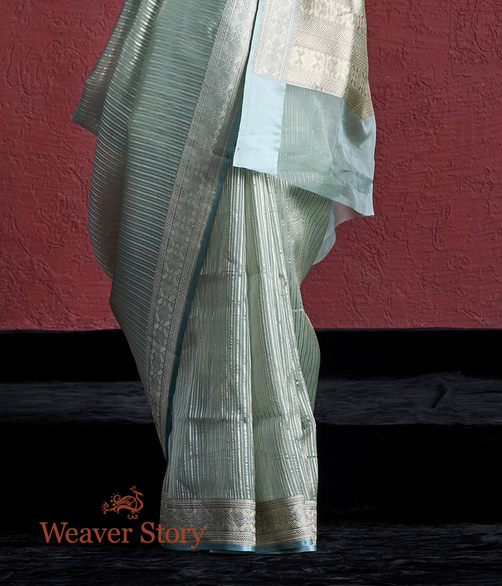 Handwoven_Light_Blue_Kora_Silk_Saree_with_Zari_Stripes_WeaverStory_04