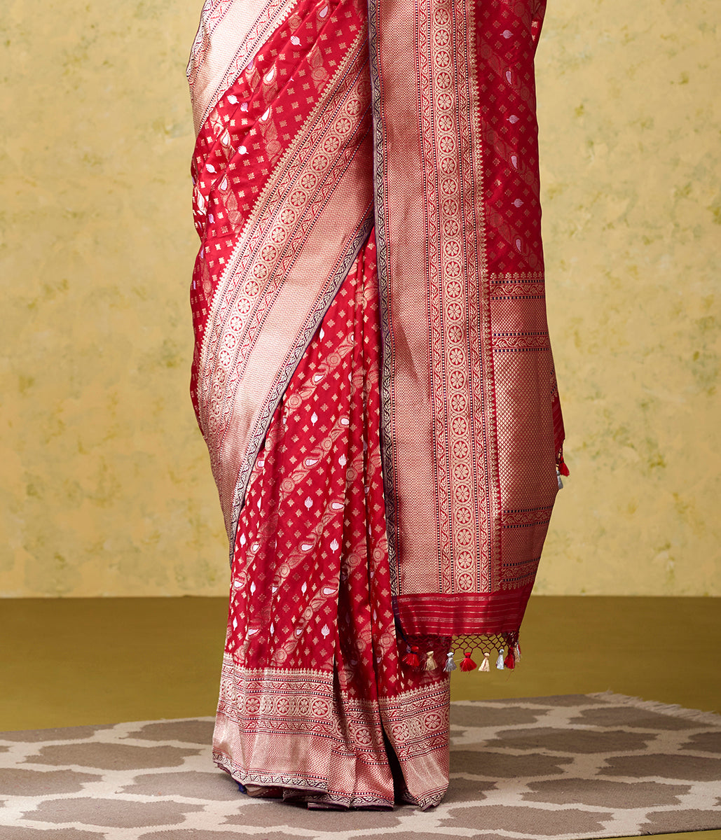 Handwoven_Red_Nilambari_Saree_with_Kadhwa_Border_and_Pallu_WeaverStory_04