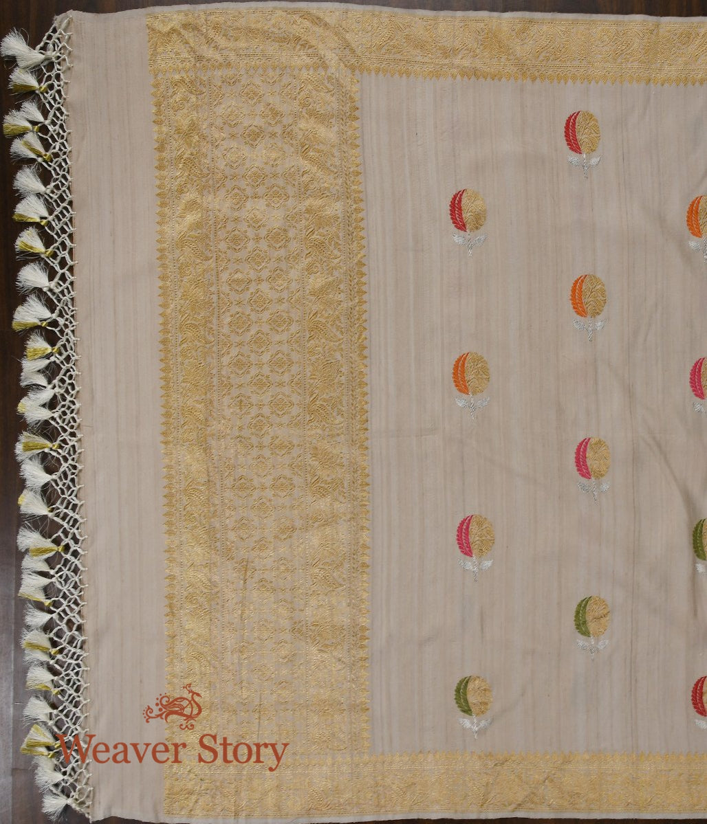 Handloom_Tusser_Georgette_Dupatta_with_Kadhwa_Meenakari_Booti_WeaverStory_04