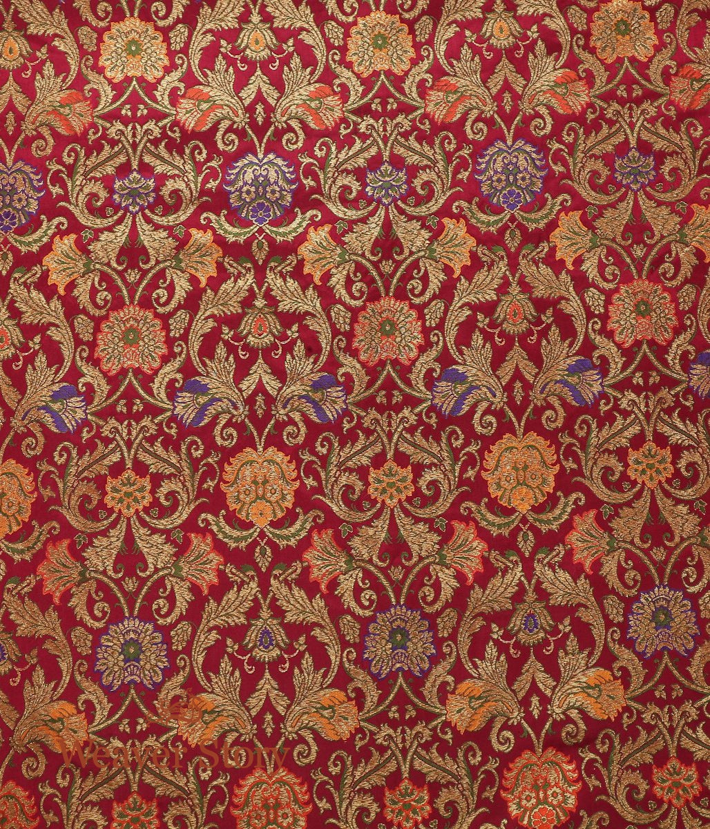 Handloom_Wine_Meenakari_Kimhab_Fabric_WeaverStory_04