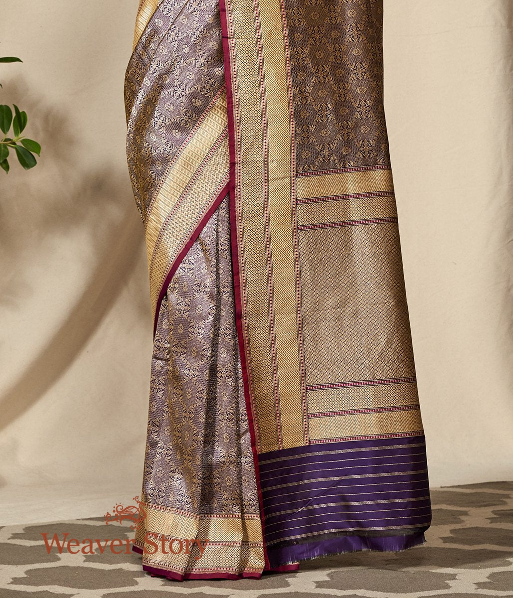 Handloom_Purple_Kimkhab_Banarasi_Saree_with_Wine_Selvedge_WeaverStory_04
