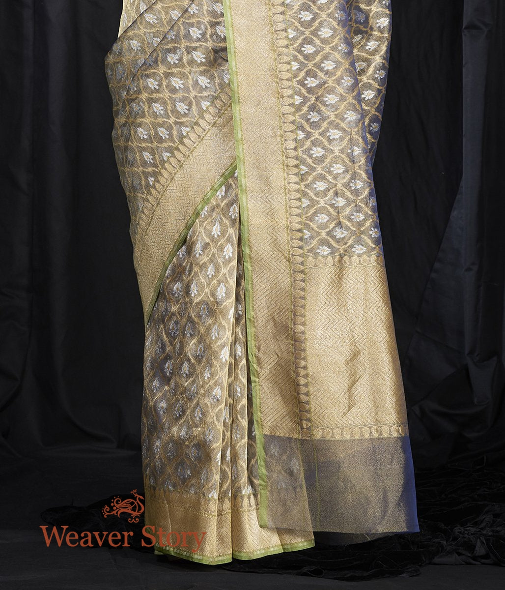 Handwoven_Grey_Silk_Tissue_Saree_with_Cutwork_Weave_WeaverStory_04