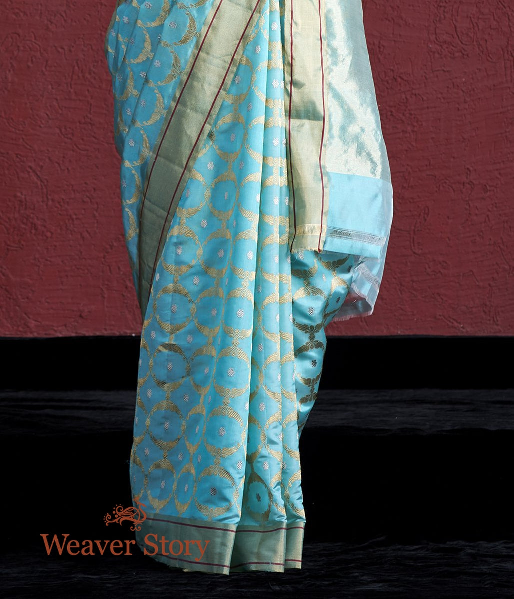 Handloom_Light_Blue_Chanderi_Silk_Saree_with_Zari_Jaal_WeaverStory_04