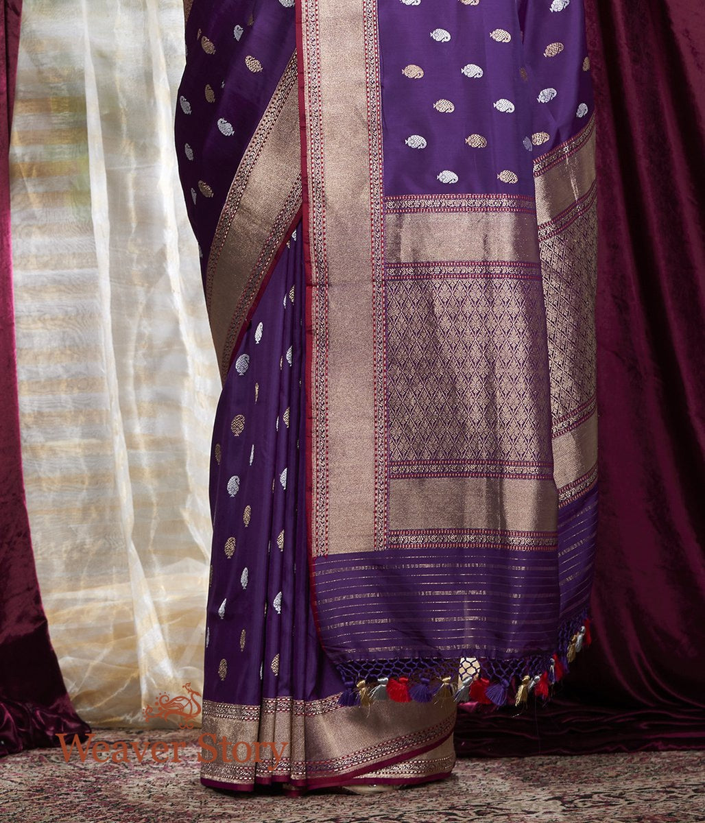 Handwoven_Purple_Sona_Rupa_Kairi_Boota_Saree_WeaverStory_04