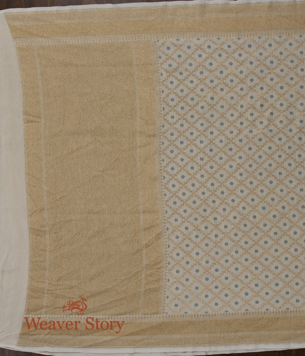 Handloom_Offwhite_Moonga_Silk_Dupatta_with_Blue_Meenakari_WeaverStory_04