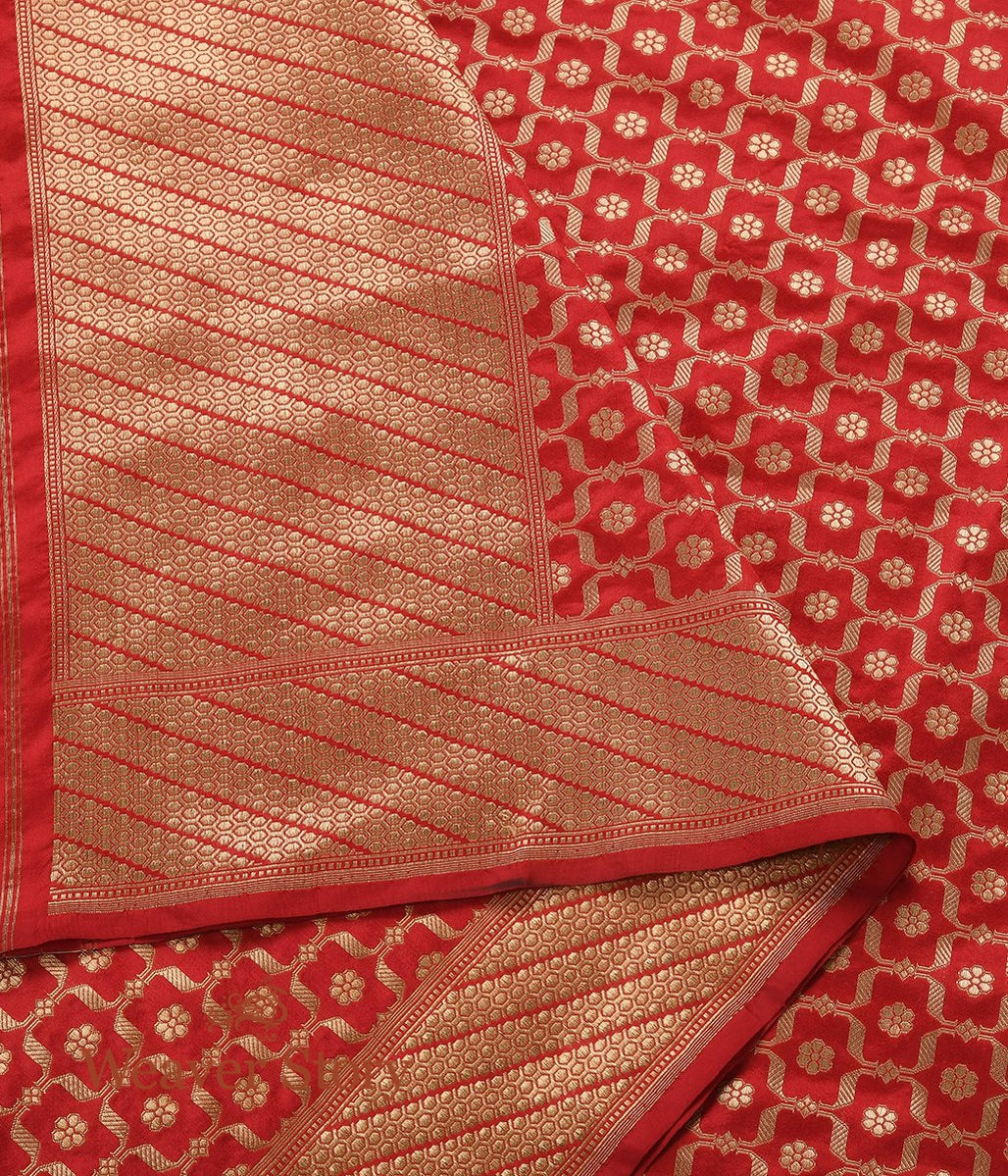 Handloom_Red_Katan_Silk_Jangla_Dupatta_WeaverStory_04