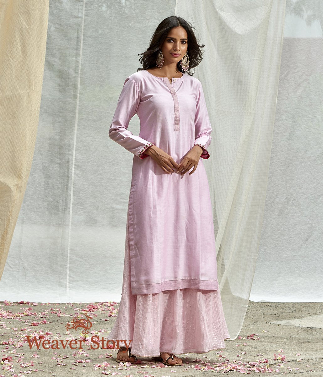 Handwoven_Pink_Chanderi_Skirt_Set_with_Zardozi_Work_Dupatta_WeaverStory_03