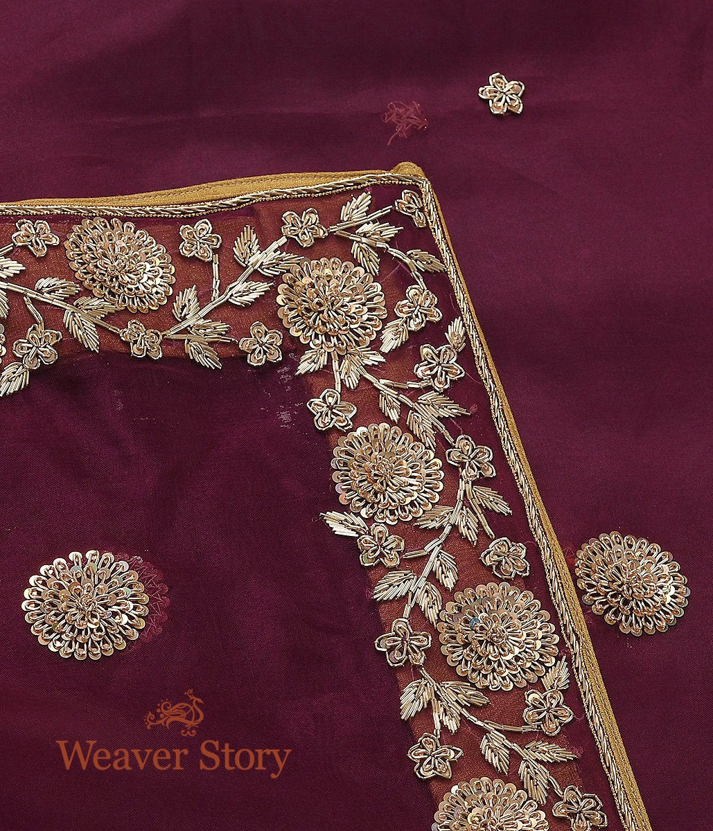 Handloom_Wine_Heavy_Border_Dupatta_with_Zardozi_Work_WeaverStory_02