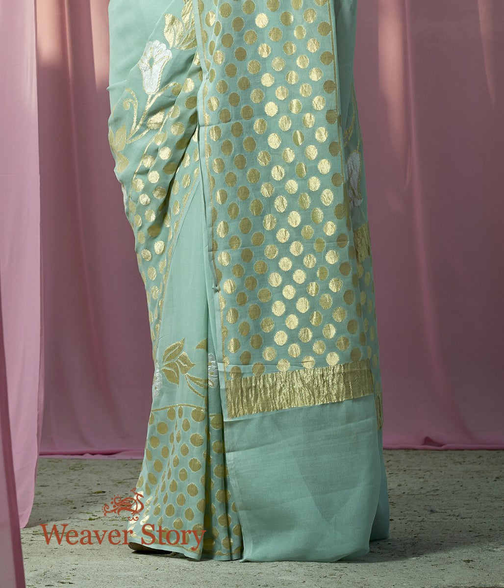Handloom_Light_Blue_Sona_Rupa_Banarasi_Georgette_Saree_WeaverStory_04