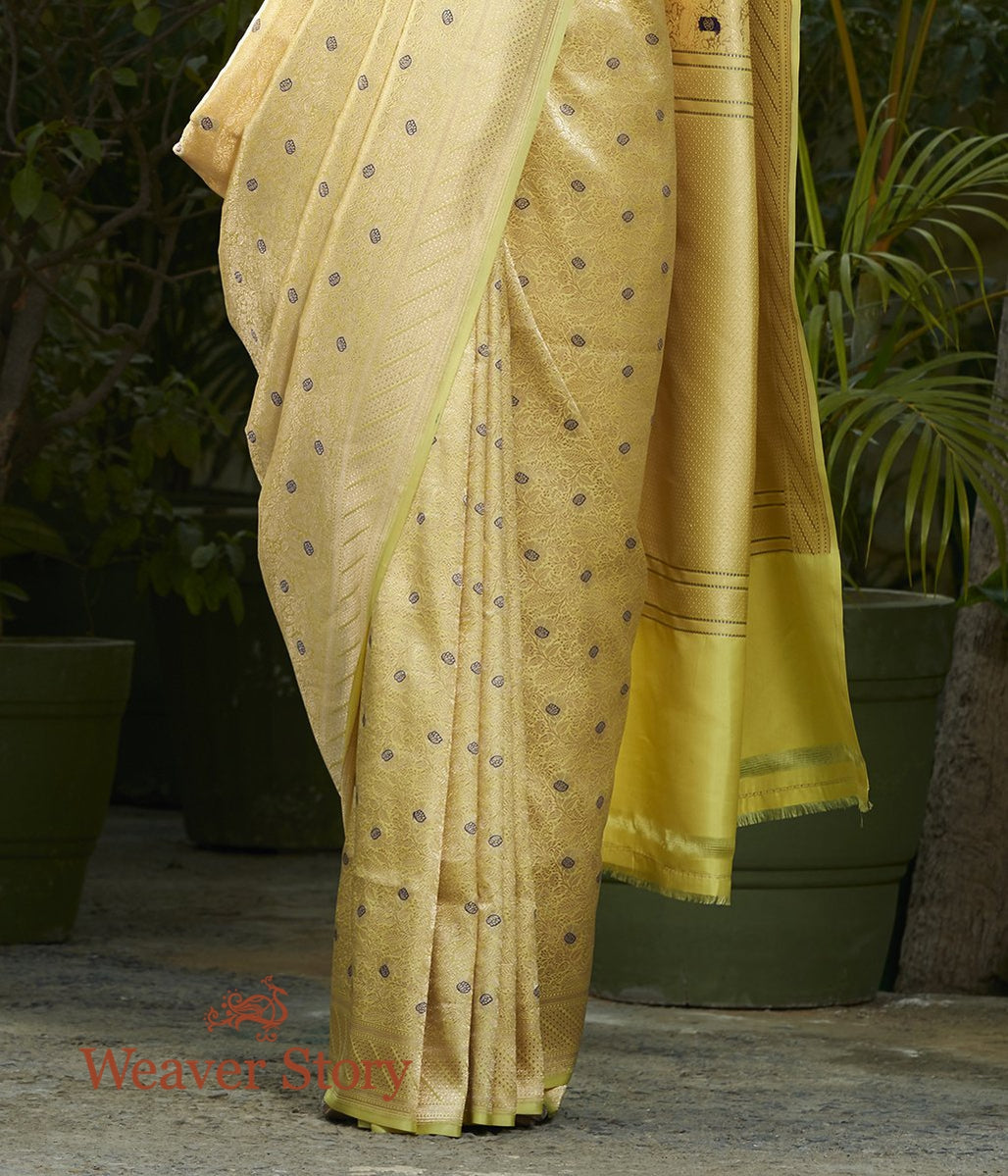 Handwoven_Yellow_Zari_Kimkhab_Saree_WeaverStory_04