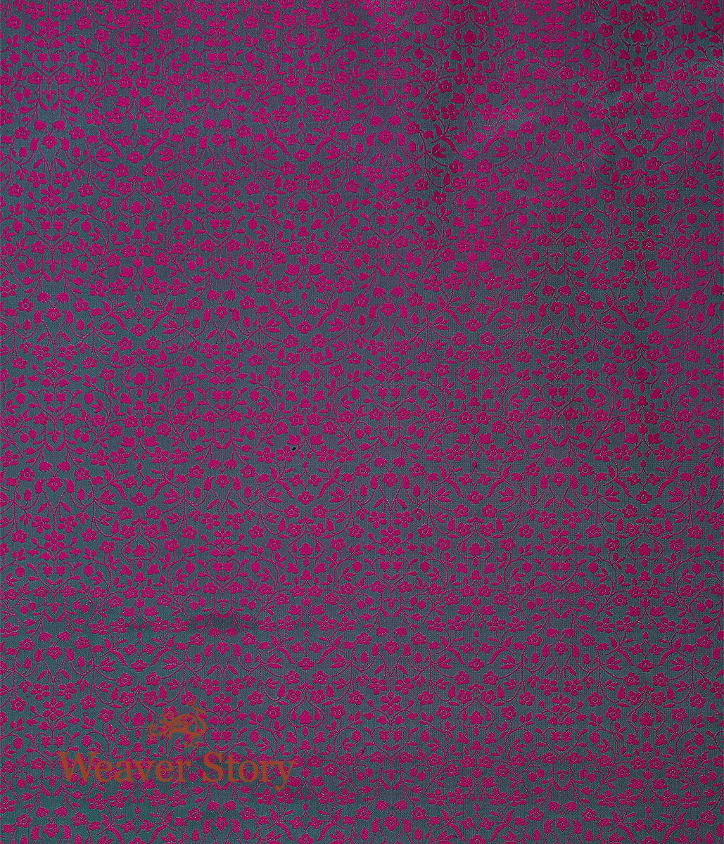 Handloom_Green_and_Pink_Self_Tanchoi_Fabric_WeaverStory_04