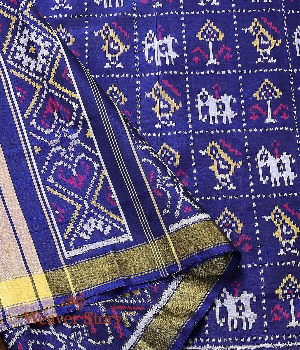 Handloom_Blue_Rajkot_Patola_Silk_Dupatta_WeaverStory_04