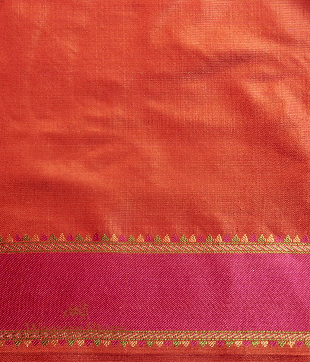 Handwoven_Red_and_Pink_Reshmi_Jamawar_Saree_WeaverStory_04