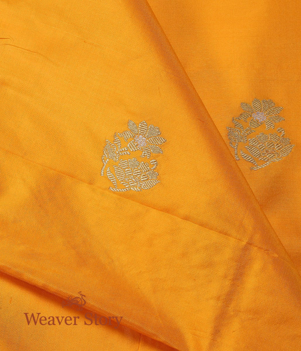 Handloom_Yellow_Kadhwa_Booti_Fabric_WeaverStory_04