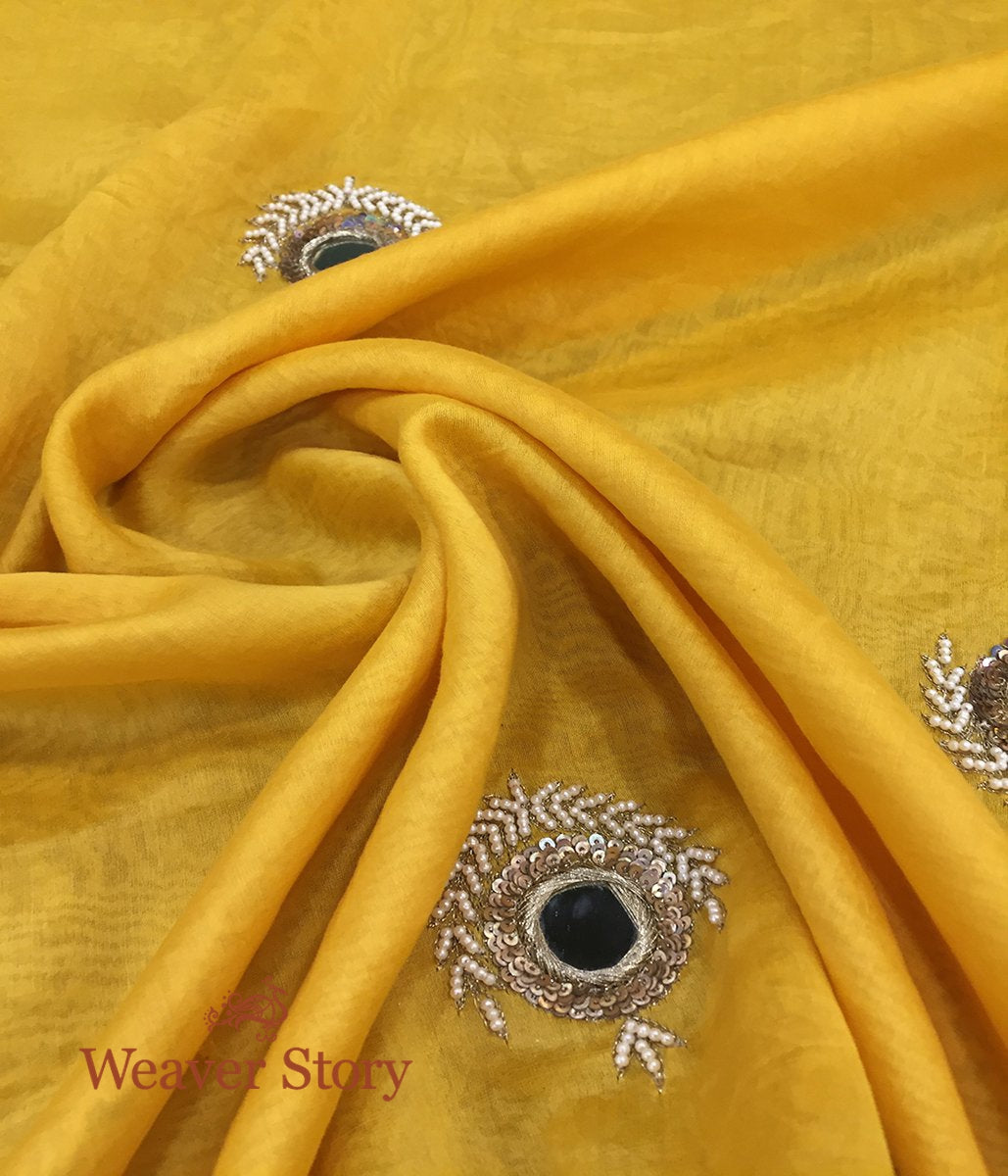 Handloom_Yellow_Chanderi_Dupatta_with_Zardozi_Work_WeaverStory_04