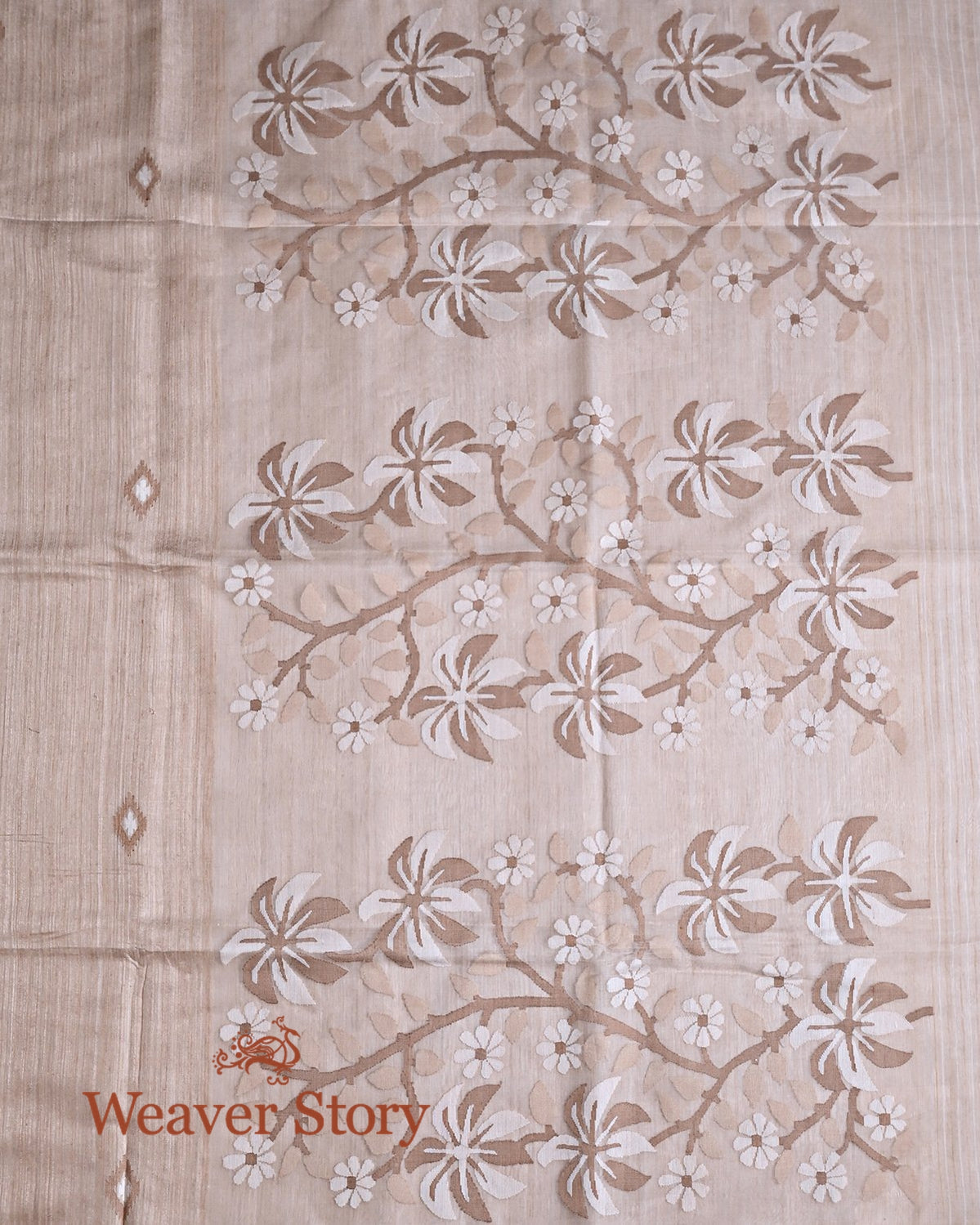 Handwoven_Soft_Brown_Matka_Silk_Jamdani_Saree_WeaverStory_04